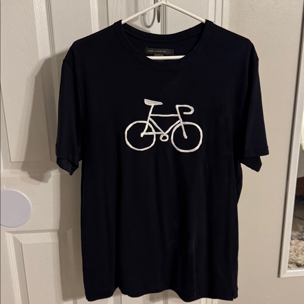 French Connection Navy Blue Bicycle Tee, L